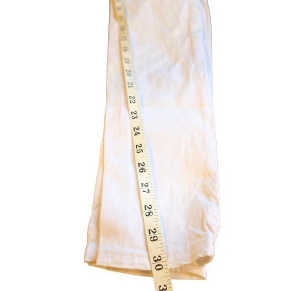 Hammer High Rise Button Fly Distressed Skinny Jeans - White Size 9 - Picture 9 of 9